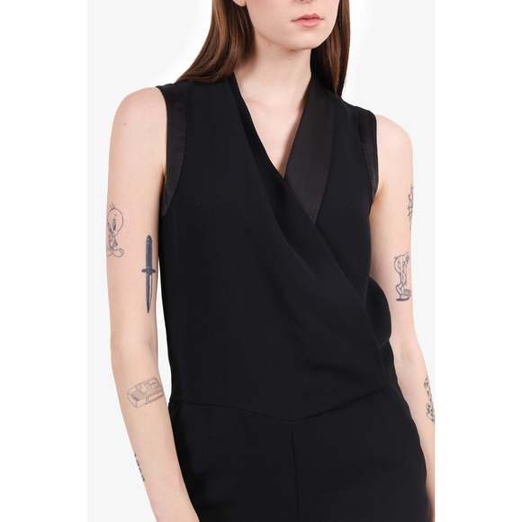 L'Agence Black V-Neck Sleeveless Jumpsuit size 2 - Picture 2 of 3